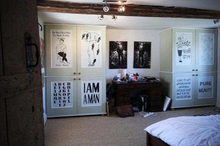 Art punk wardrobe in bedroom