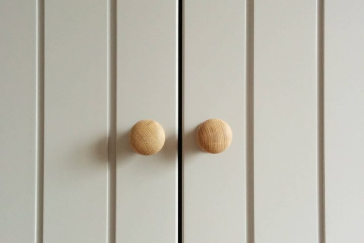 Country wardrobe doors and wooden handles