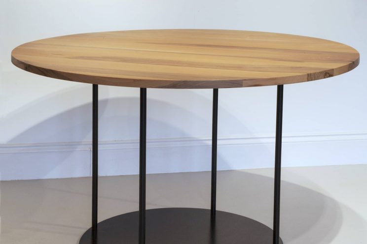 Circular modern wooden table