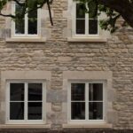 Casement windows in stone home near Bath