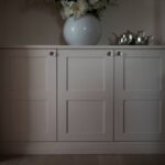 Elegant cupboards with glass handles