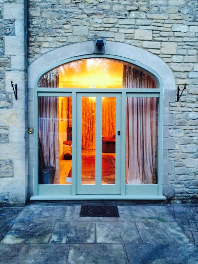 Bespoke glazed timber door near Bath