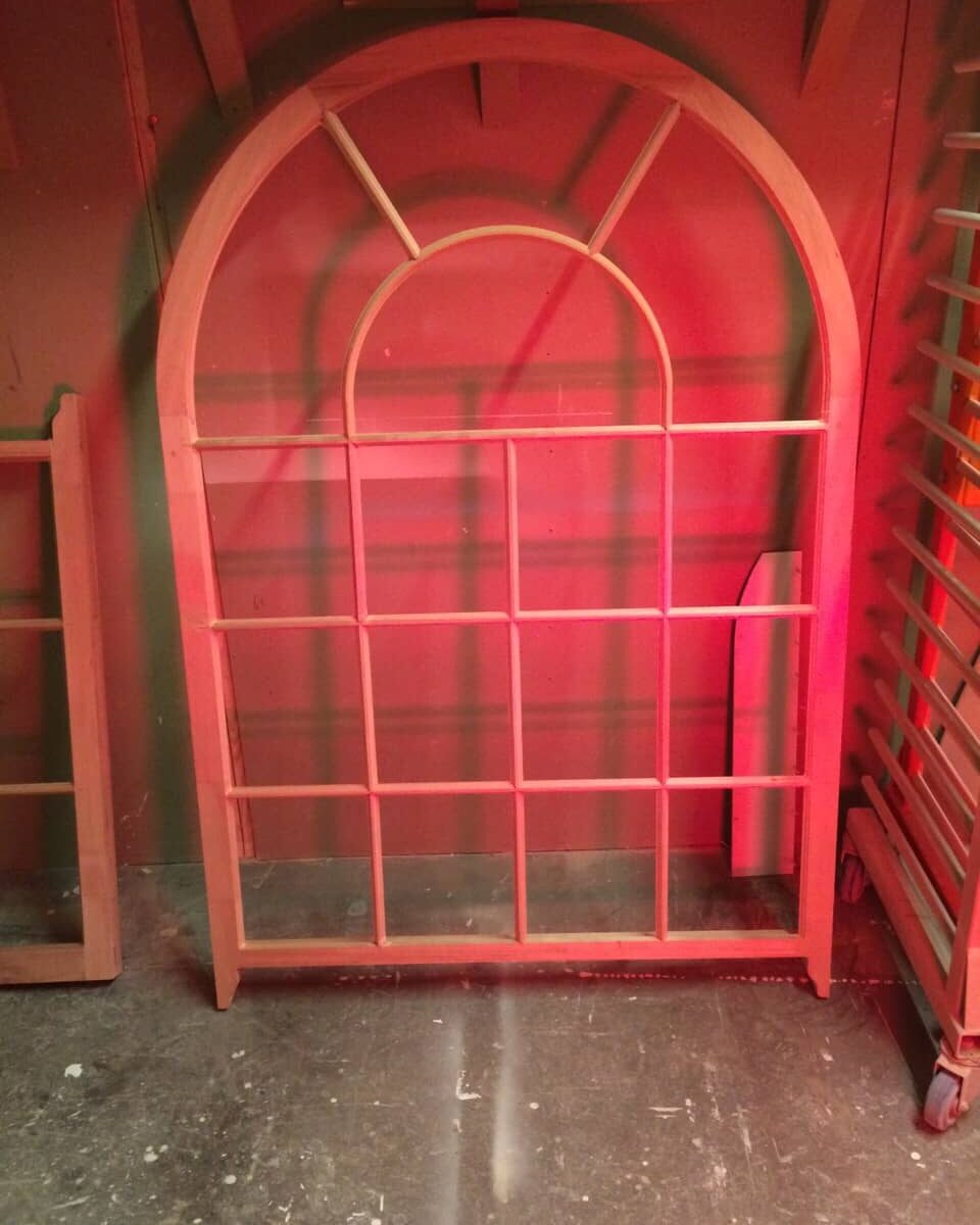 Bow top glazed timber window frames by Bath Bespoke