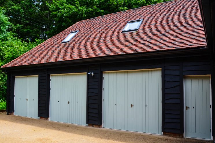Large garage doors for country home