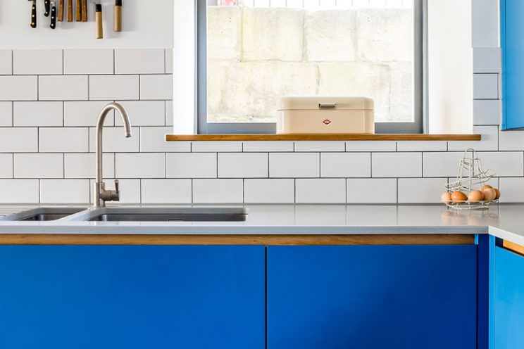 Electric Blue Modern Kitchen