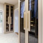 Walk-in dressing room finished in London Stone