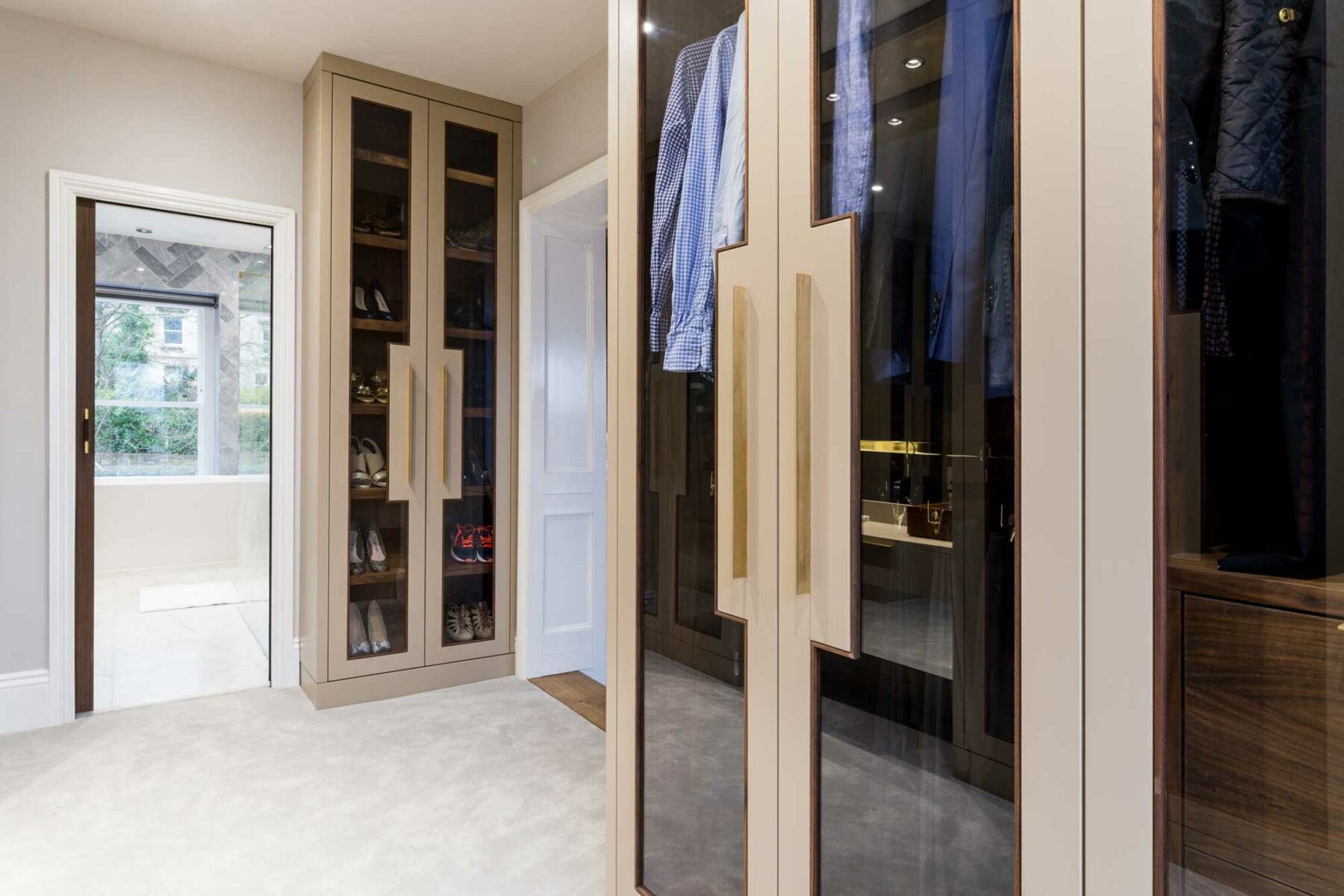 Walk-in dressing room finished in London Stone