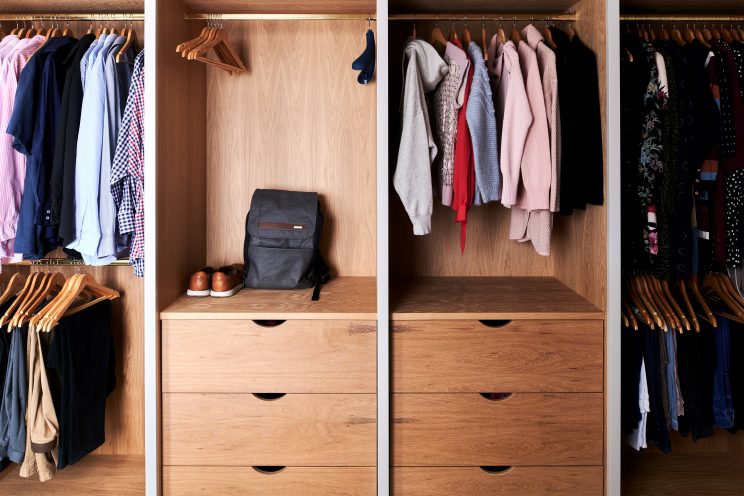 Bespoke dressing room open storage & drawers