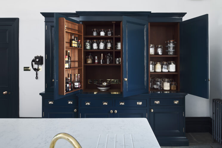 Classic kitchen dresser with mahogany interior