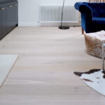 Engineered oak flooring in light finish